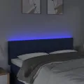 Tête de lit à LED Bleu 144x5x78/88 cm Tissu