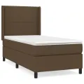 cadre de lit avec matelas Marron foncé 100x200 cm