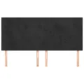 Têtes de lit 4 pcs Noir 90x5x78/88 cm Velours