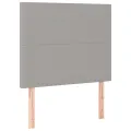cadre de lit avec matelas Gris clair 90x200 cm Tissu