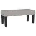 cadre de lit avec matelas Gris clair 90x200 cm Tissu