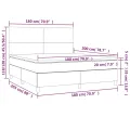 cadre de lit avec matelas LED Gris foncé 180x200 cm