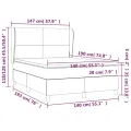 cadre de lit avec matelas Noir 140x190 cm Similicuir