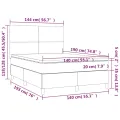 cadre de lit avec matelas Noir 140x190 cm Similicuir