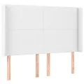 cadre de lit matelas LED Blanc 140x200 cm Similicuir