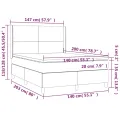 cadre de lit matelas LED Blanc 140x200 cm Similicuir