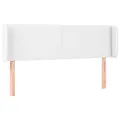 Tête de lit avec oreilles Blanc 147x16x78/88 cm Similicuir
