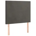 cadre de lit et matelas Gris foncé 90x190 cm Velours