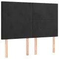 cadre de lit et matelas LED Noir 140x200 cm Velours