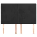 Têtes de lit 4 pcs Noir 72x5x78/88 cm Velours