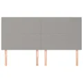 Têtes de lit 4 pcs Gris clair 80x5x78/88 cm Tissu