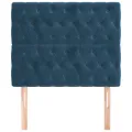 Têtes de lit 2 pcs Bleu foncé 90x7x78/88 cm Velours