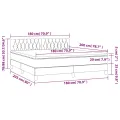 cadre de lit avec matelas LED Bleu foncé 180x200 cm