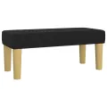 cadre de lit avec matelas Noir 90x190 cm Tissu