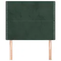 Têtes de lit 2 pcs Vert foncé 90x5x78/88 cm Velours
