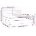 cadre de lit avec matelas LED Vert foncé 200x200 cm