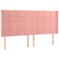 cadre de lit matelas et LED Rose 160x200 cm Velours