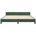 Cadre de lit avec tête de lit Vert foncé 180x200 cm Velours