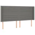 cadre de lit matelas LED Gris foncé 180x200 cm Tissu
