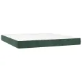cadre de lit avec matelas LED Vert foncé 160x200 cm