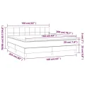cadre de lit avec matelas LED Vert foncé 160x200 cm