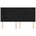 Têtes de lit 4 pcs Noir 80x5x78/88 cm Velours