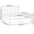 cadre de lit matelas et LED Bleu foncé 160x200 cm