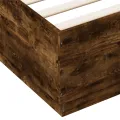 Cadre de lit chêne fumé 150x200 cm bois d'ingénierie