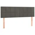 cadre de lit et matelas Gris foncé 140x190cm Velours