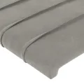 Tête de lit à LED Gris clair 144x5x118/128 cm Velours