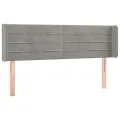 Tête de lit avec oreilles Gris clair 147x16x78/88 cm Velours