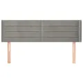 Tête de lit avec oreilles Gris clair 147x16x78/88 cm Velours