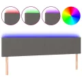 Tête de lit à LED Gris 180x5x78/88 cm Similicuir