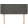 Tête de lit avec oreilles Gris foncé 103x16x78/88 cm Velours