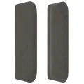 Tête de lit avec oreilles Gris foncé 103x16x78/88 cm Velours