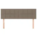 Têtes de lit 2 pcs Taupe 72x5x78/88 cm Tissu