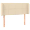 Tête de lit à LED Crème 93x16x78/88 cm Tissu
