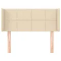 Tête de lit avec oreilles Crème 93x16x78/88 cm Tissu