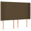 cadre de lit matelas et LED Marron foncé 140x200 cm