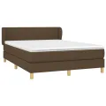 cadre de lit avec matelas Marron foncé 140x190 cm