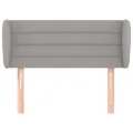 Tête de lit avec oreilles Gris clair 93x23x78/88 cm Tissu