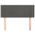 Tête de lit avec oreilles Gris foncé 93x16x78/88 cm Velours