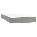 cadre de lit et matelas Gris clair 80x200 cm Velours
