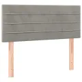 cadre de lit et matelas Gris clair 80x200 cm Velours