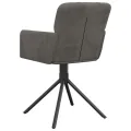 Chaises pivotantes à manger lot de 2 Gris foncé Velours