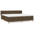 cadre de lit avec matelas Marron foncé 200x200 cm