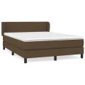 cadre de lit avec matelas Marron foncé 140x190 cm