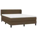 cadre de lit avec matelas Marron foncé 140x190 cm