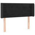 Tête de lit avec oreilles Noir 83x16x78/88 cm Velours
