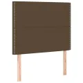 cadre de lit matelas et LED Marron foncé 100x200 cm